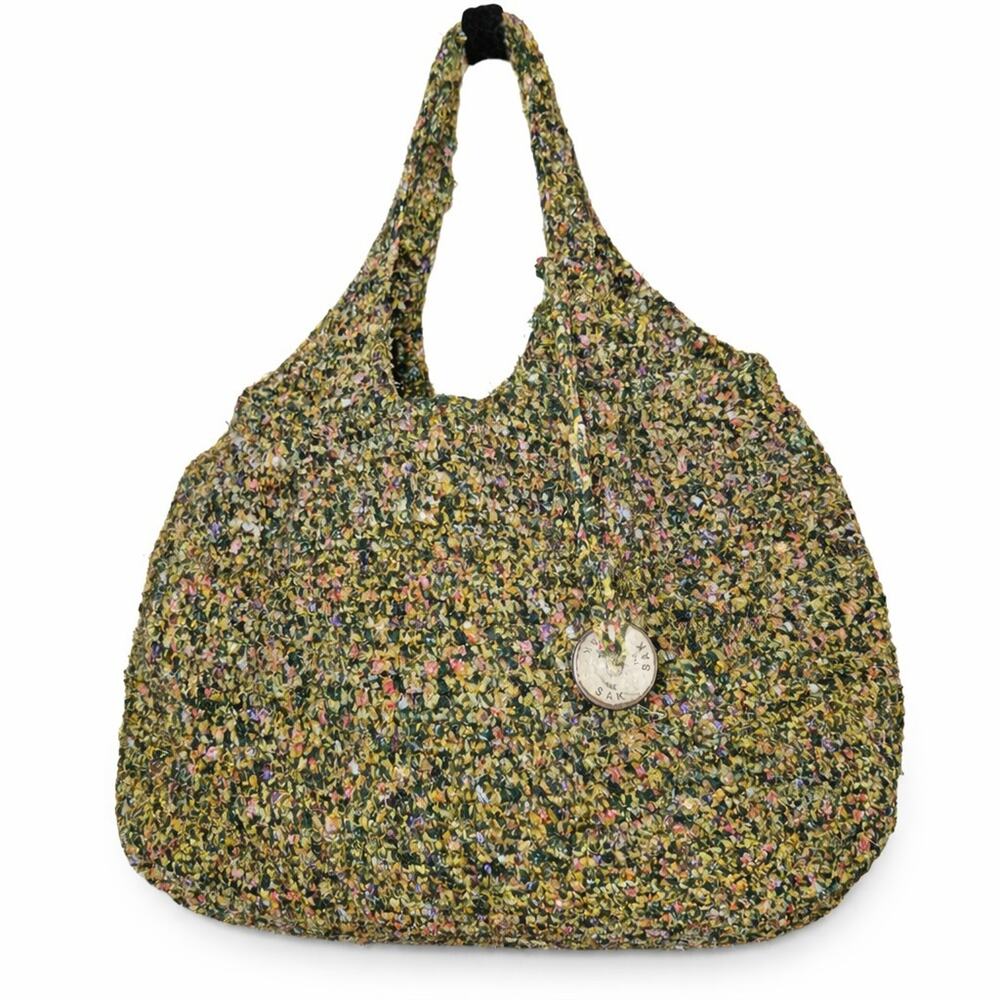 The Sak Cotton Bouclé Knit Mini Tote Bag Boho Cottagecore Textured Small Satchel